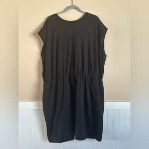 A New Day, black T-shirt dress, cinched waist, size 4x